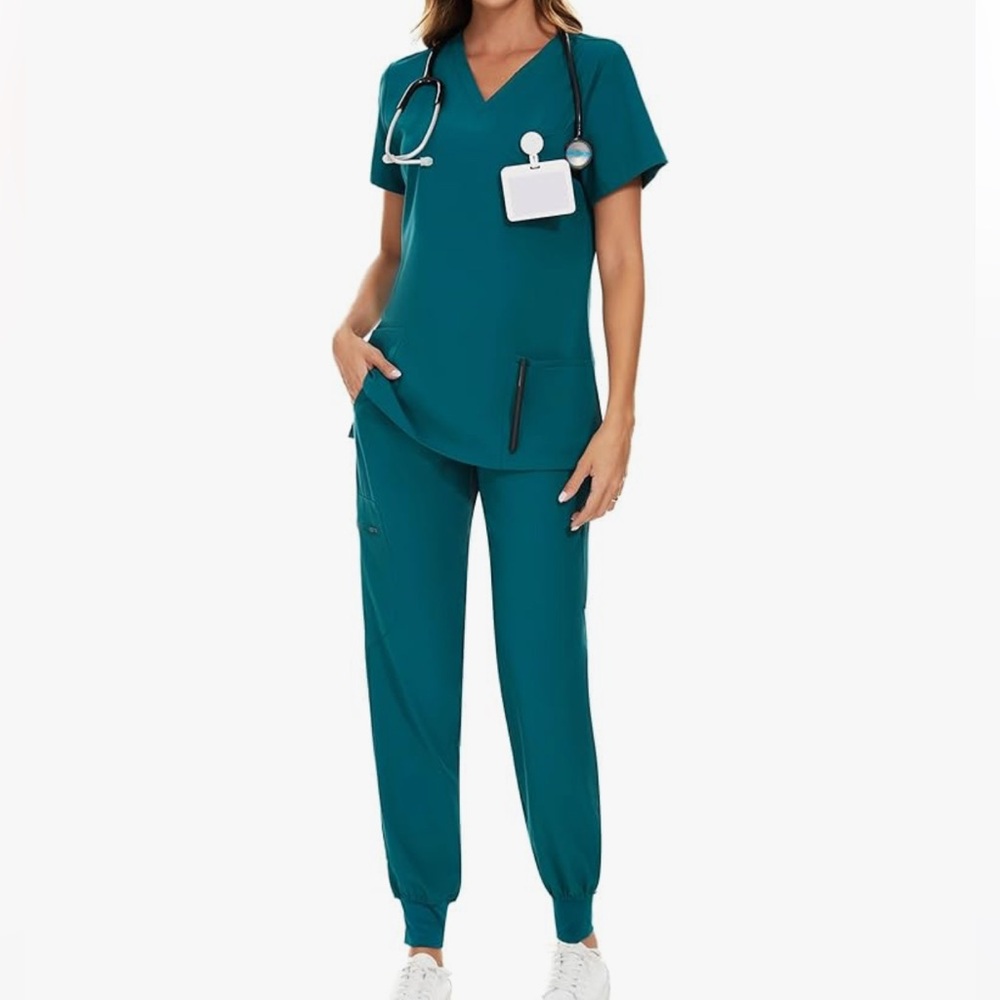 Cozyfit scrub set in Carribean blue -XL